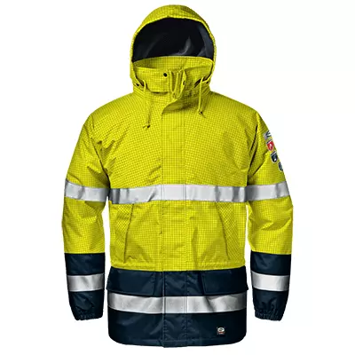 Sir Safety System MC6044ED, Microlines Jacket Hi-Vis Yellow/Blue, image 1, gallery thumbnail
