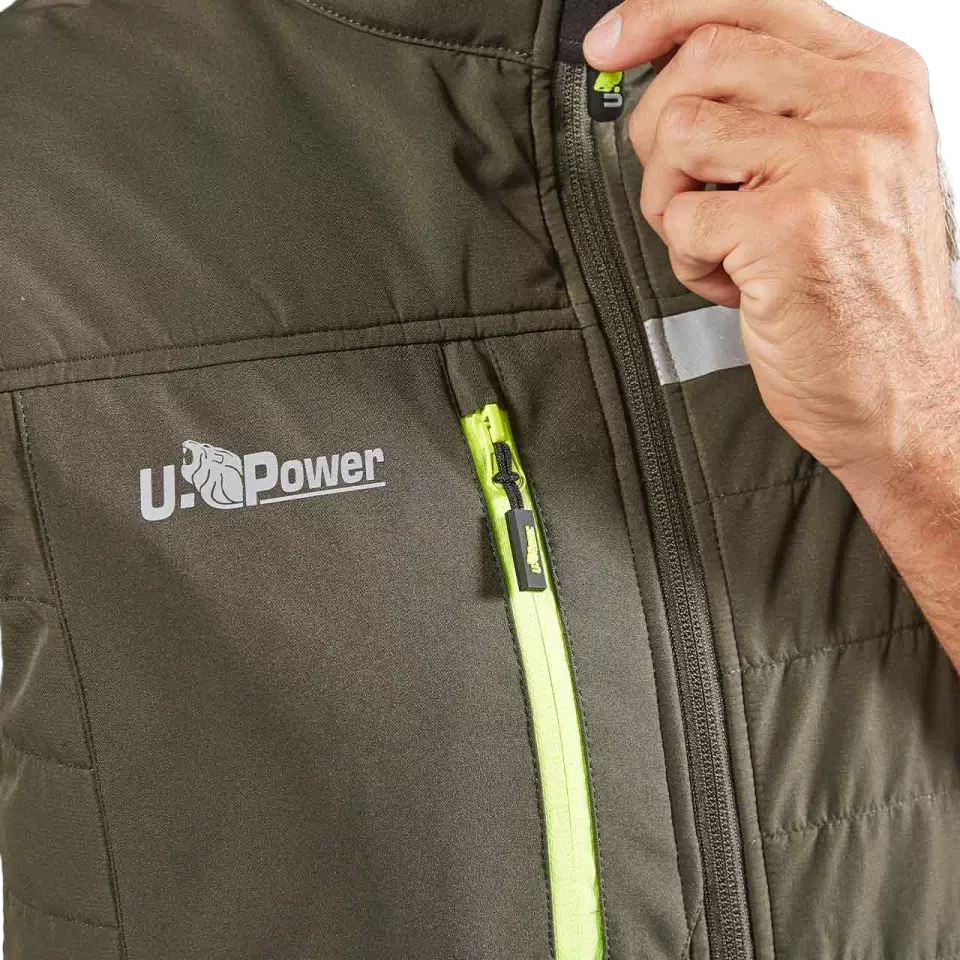 U-Power FU278DG, Wall Dark Green Arbeitsweste, image 5, gallery thumbnail