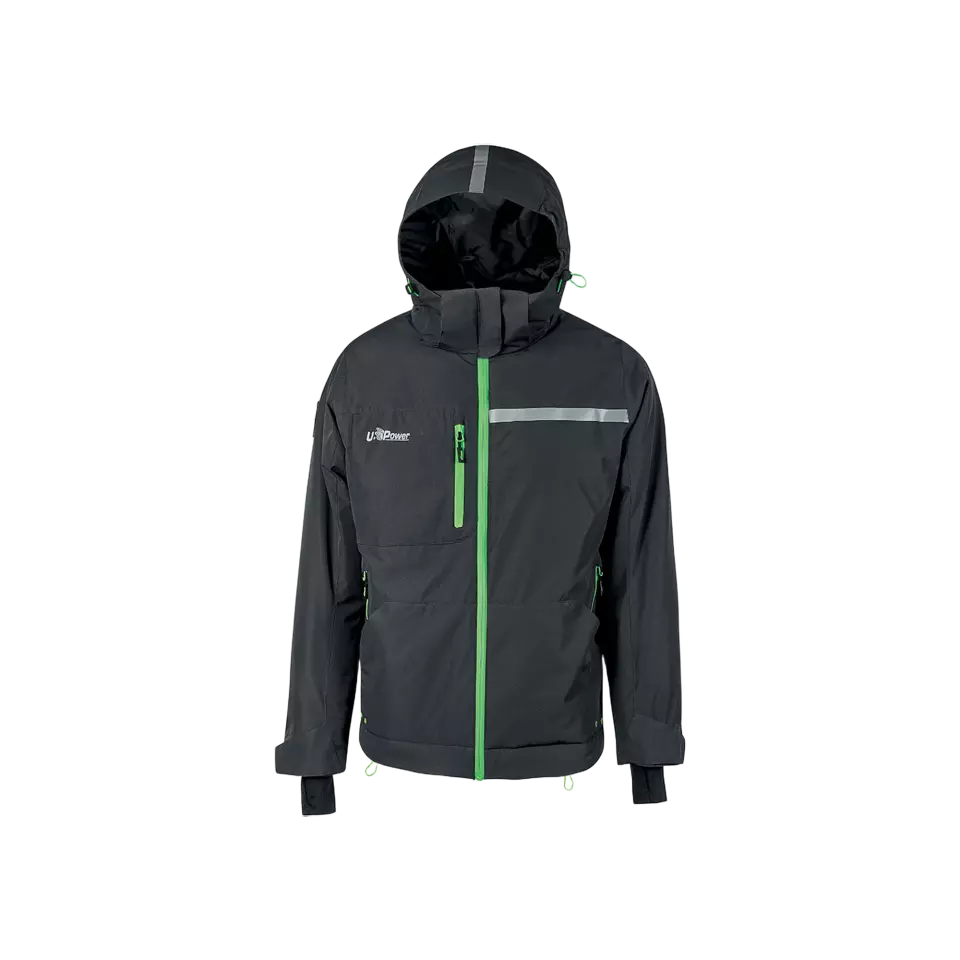 U-Power FU255RL, Wink Asphalt Grey/Green Work Jacket, image 1, gallery thumbnail