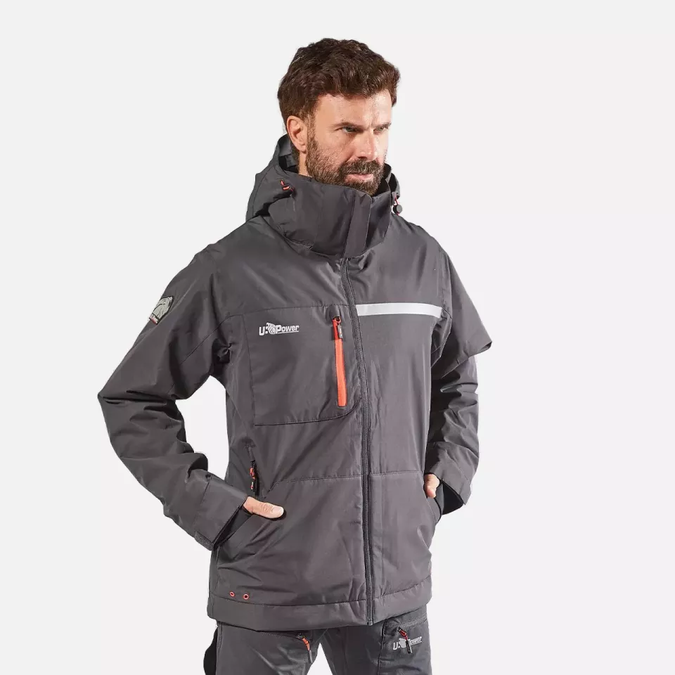 U-Power FU255AG, Wink Asphalt Grey Work Jacket, image 2, gallery thumbnail