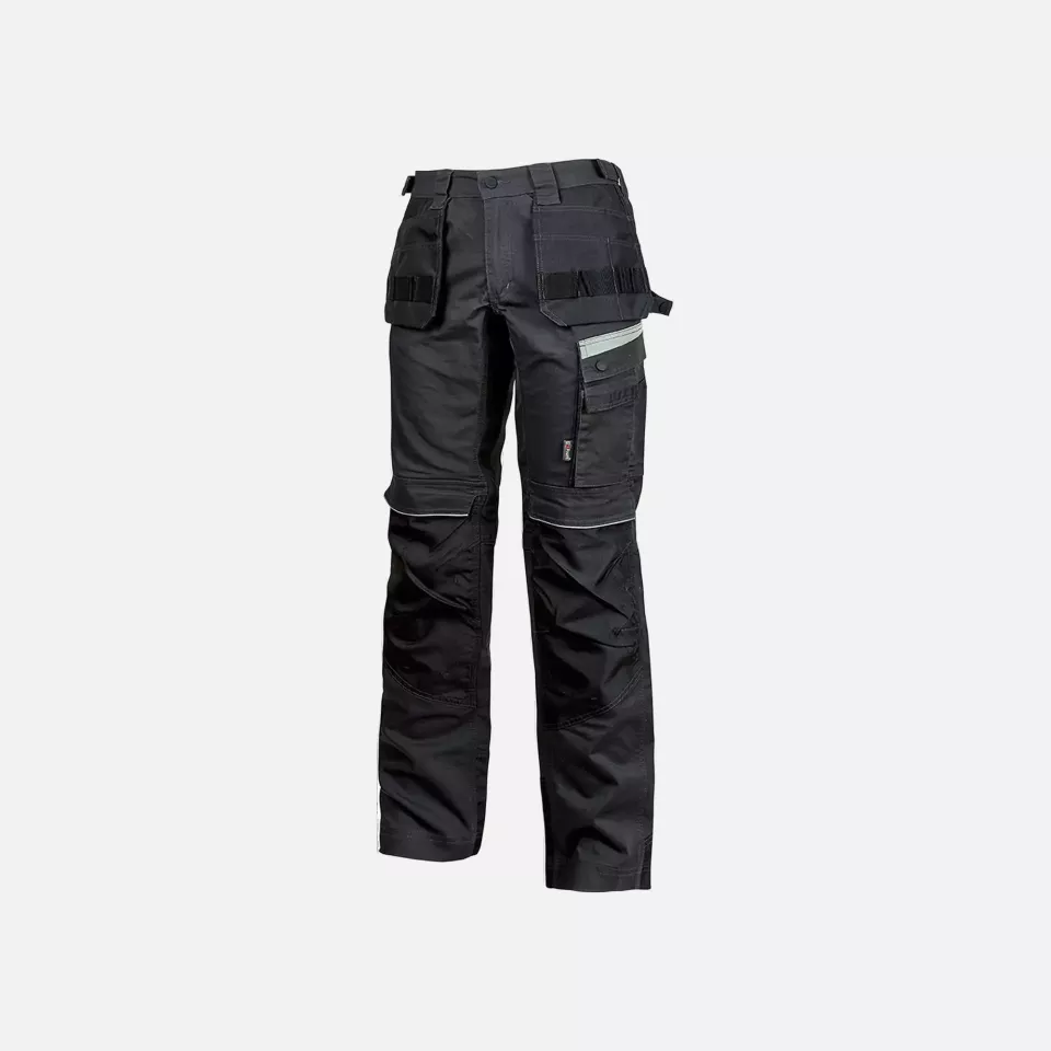 U-Power PE254BC, Gordon Short Black Carbon Trousers, image 1, gallery thumbnail