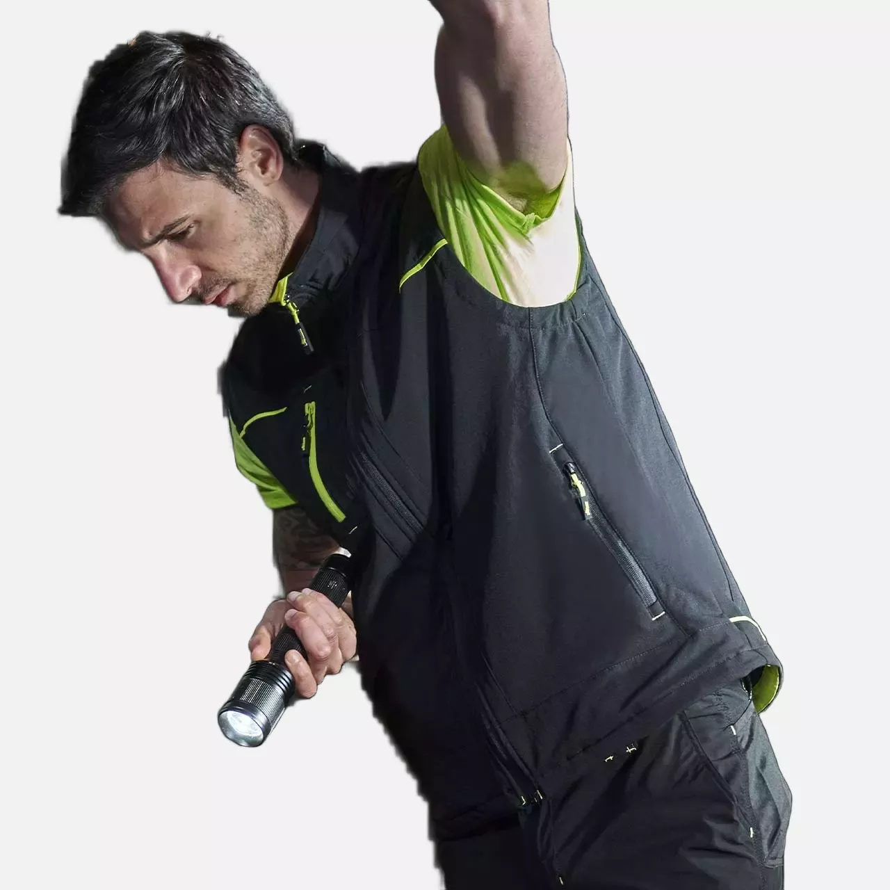 U-Power PE181BC, Saturn Black Carbon Work Vest, image 2