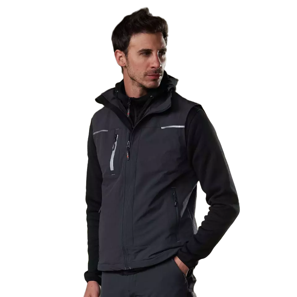 U-Power FU188AG, Universe Asphalt Grey Work Vest, image 2, gallery thumbnail