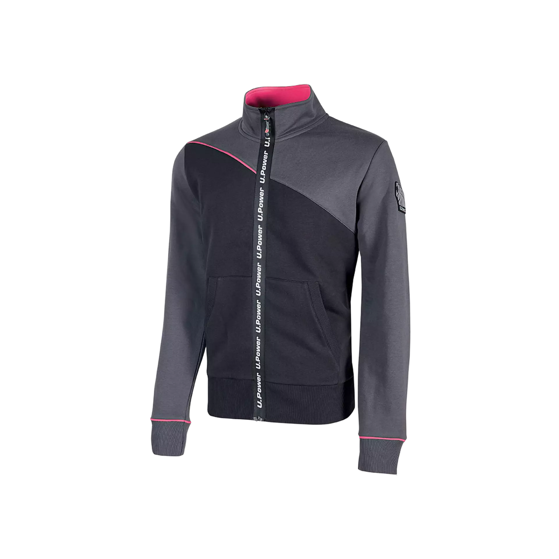 U-Power EY243GF, Uranus Lady Grey Fucsia Sweatshirt Jacket