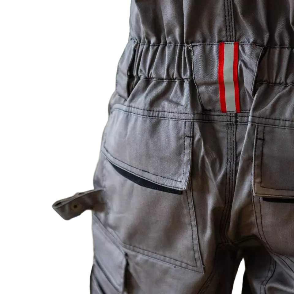 U-Power HY020SG, Joke Stone Grey Bib Overall, image 4, gallery thumbnail