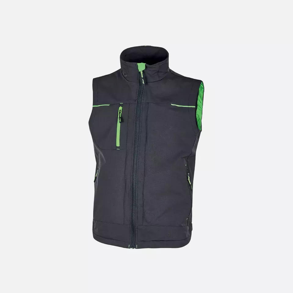 U-Power PE181RL, Saturn Asphalt Grey Green Work Vest, image 1, gallery thumbnail