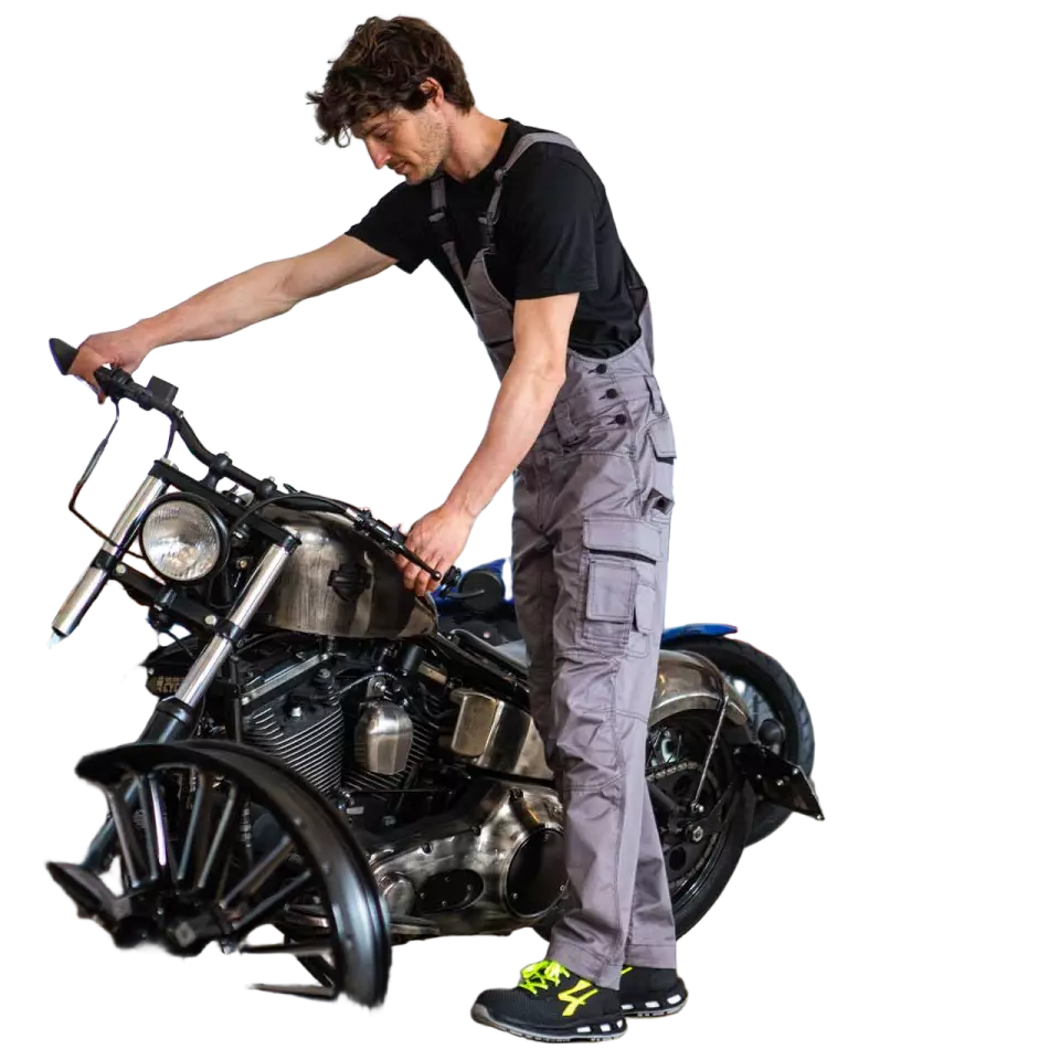 U-Power HY020SG, Joke Stone Grey Bib Overall, image 2, gallery thumbnail