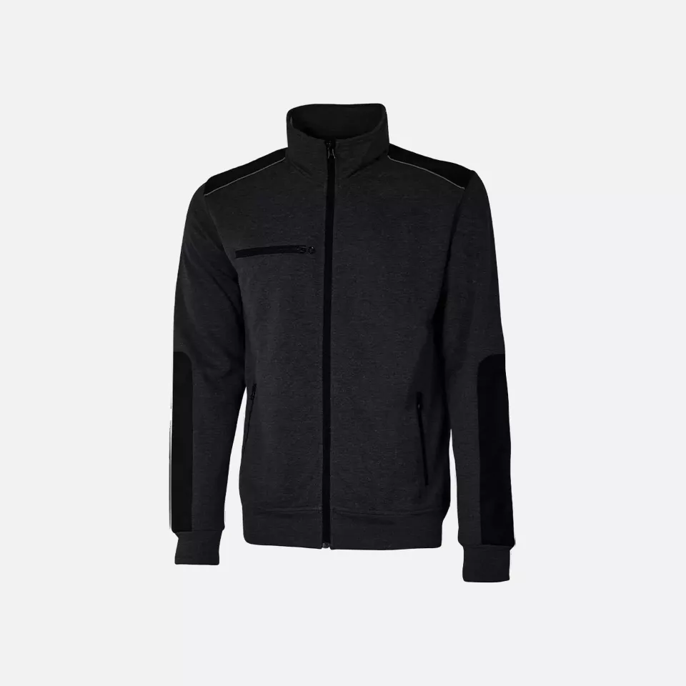 U-Power EY129BC, Snug Black Carbon Sweatshirt, image 1, gallery thumbnail