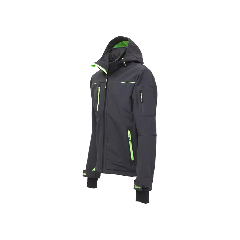 U-Power FU187RL, Space Asphalt Grey/Green Soft Shell, image 3, gallery thumbnail