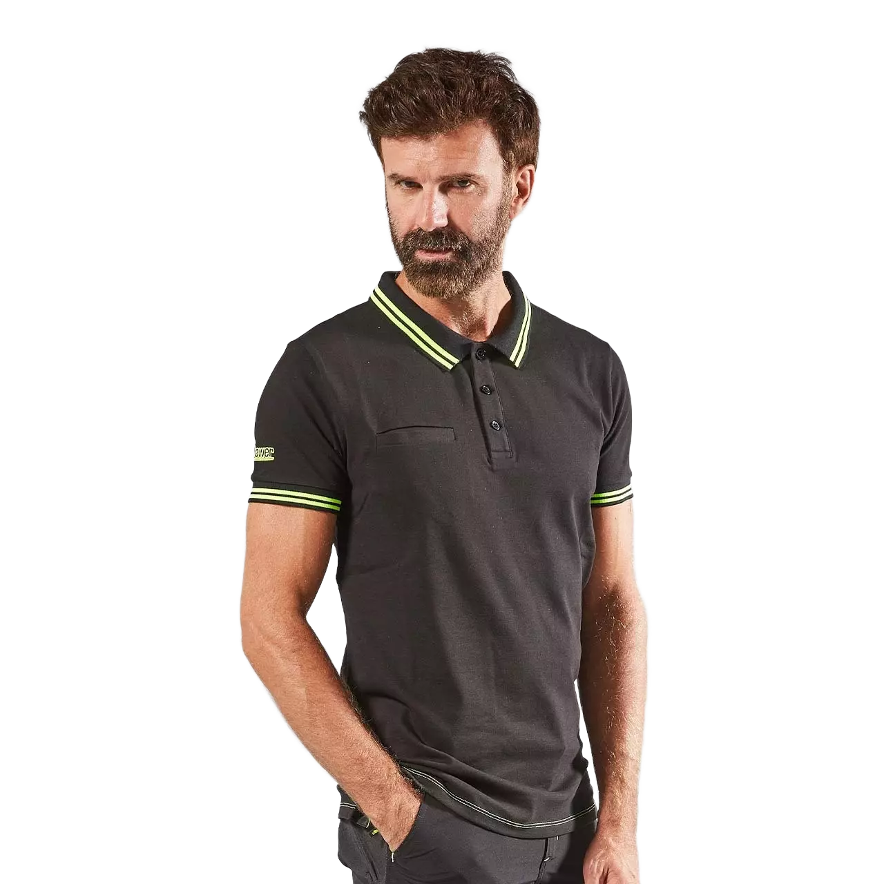U-Power EY264BC, Way Black Carbon Polo, image 3