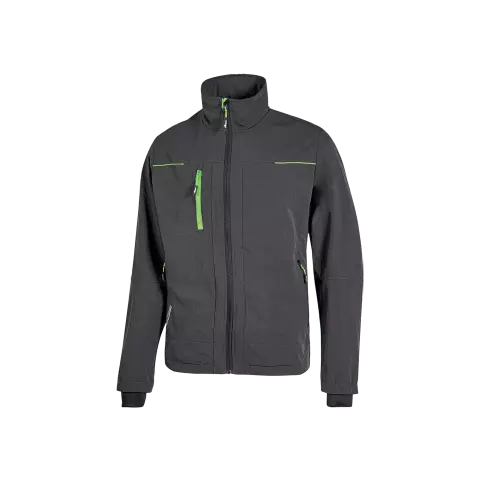 U-Power Pluton Asphalt Grey/Green Stretch Jacket