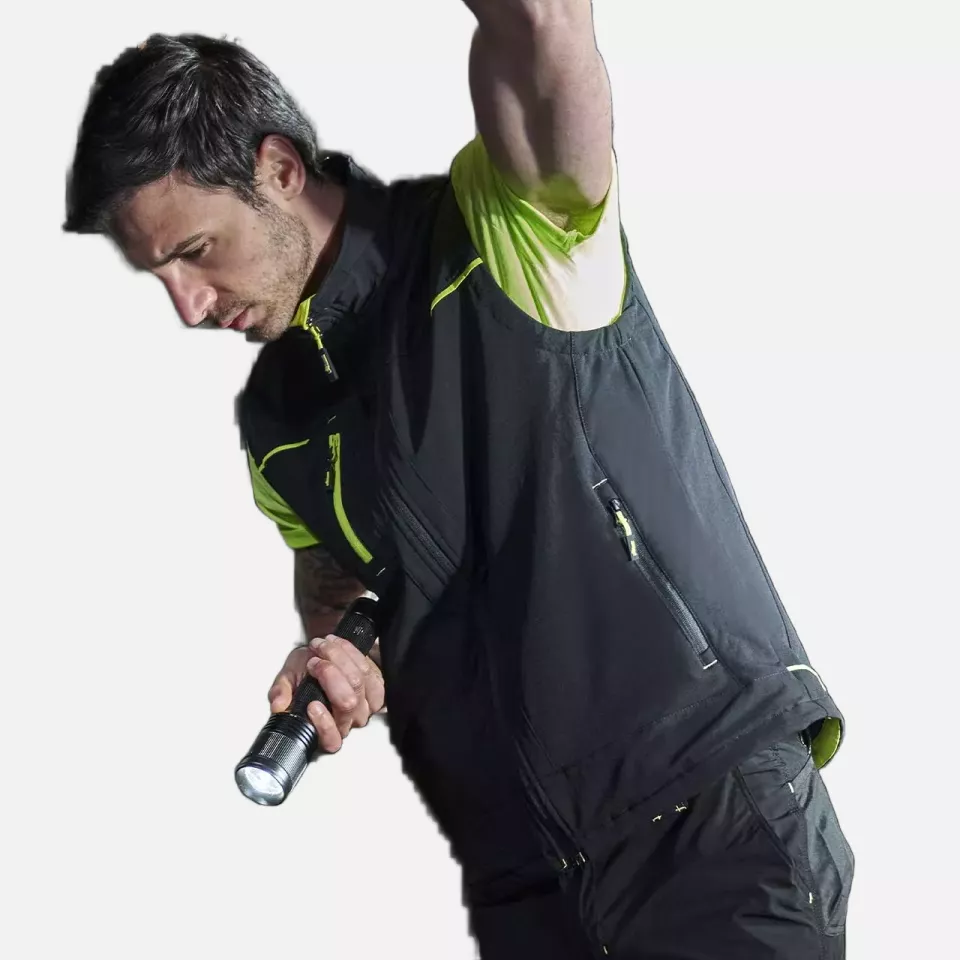 U-Power PE181BC, Saturn Black Carbon Work Vest, image 2, gallery thumbnail