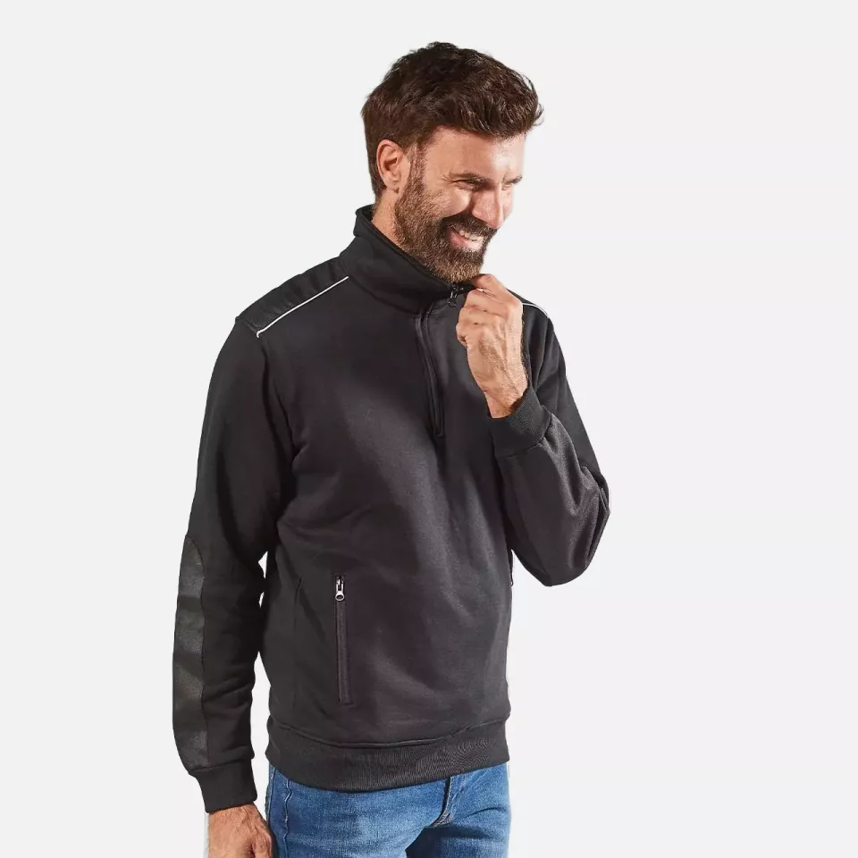 U-Power EY142BC, Cushy Black Carbon Sweatshirt, image 3, gallery thumbnail