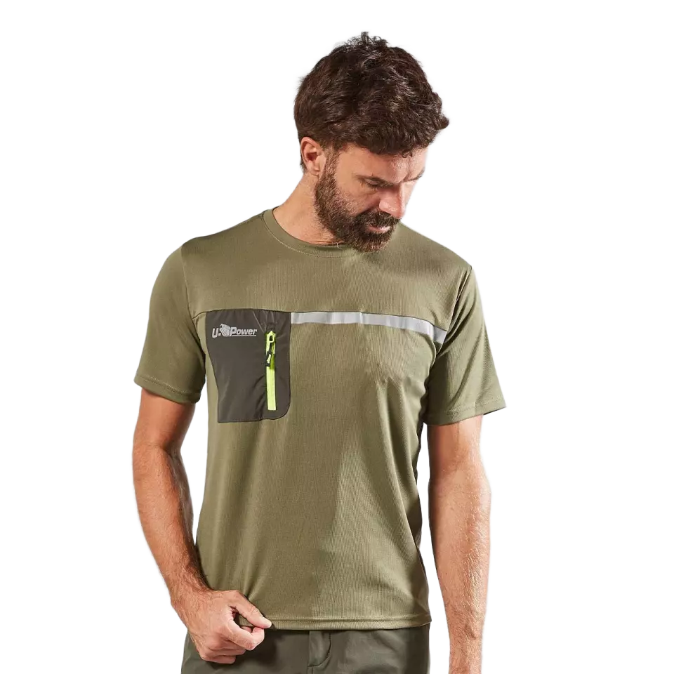 U-Power FU248BO, Christal Burnt Olive T-Shirt, image 2, gallery thumbnail