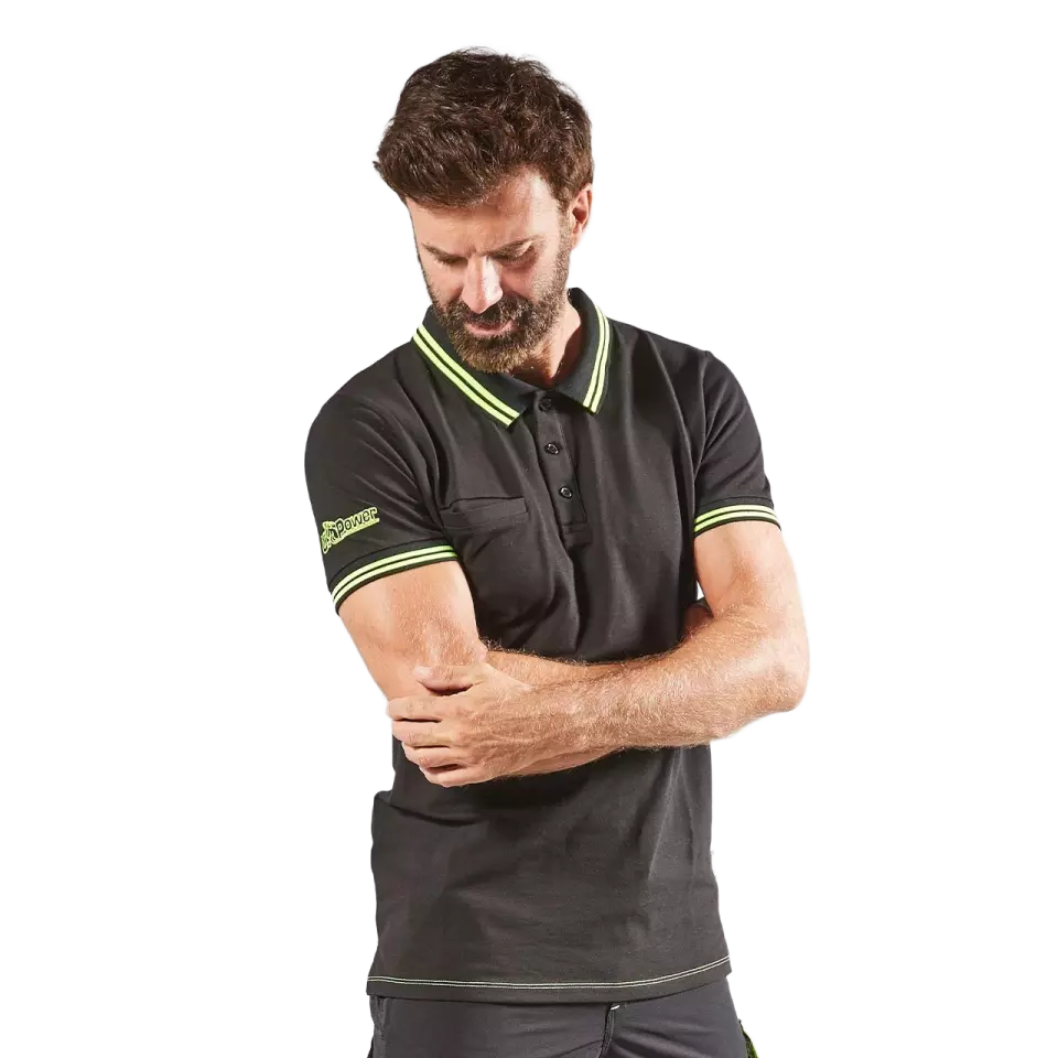 U-Power EY264BC, Way Black Carbon Polo, image 2, gallery thumbnail