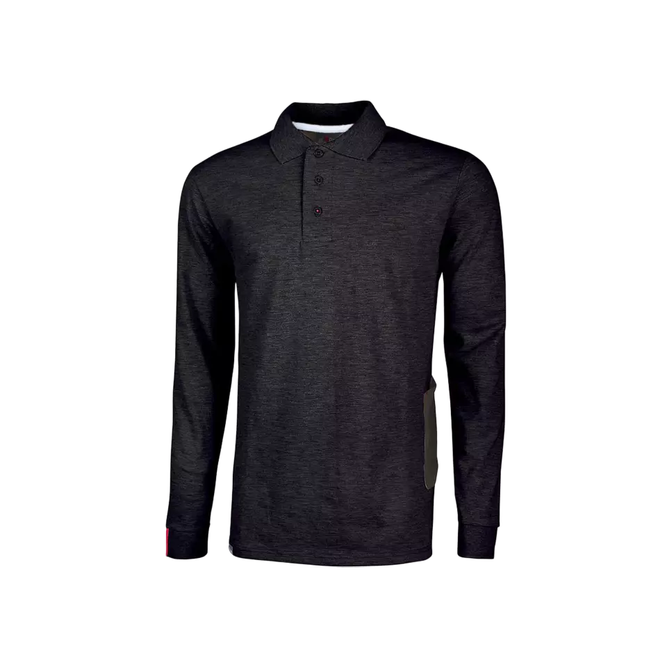 U-Power EY144BC, Live Black Carbon Polo Shirt, image 1, gallery thumbnail