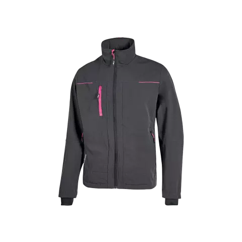 U-Power Pluton Lady Grey Fucsia Stretch Jacket