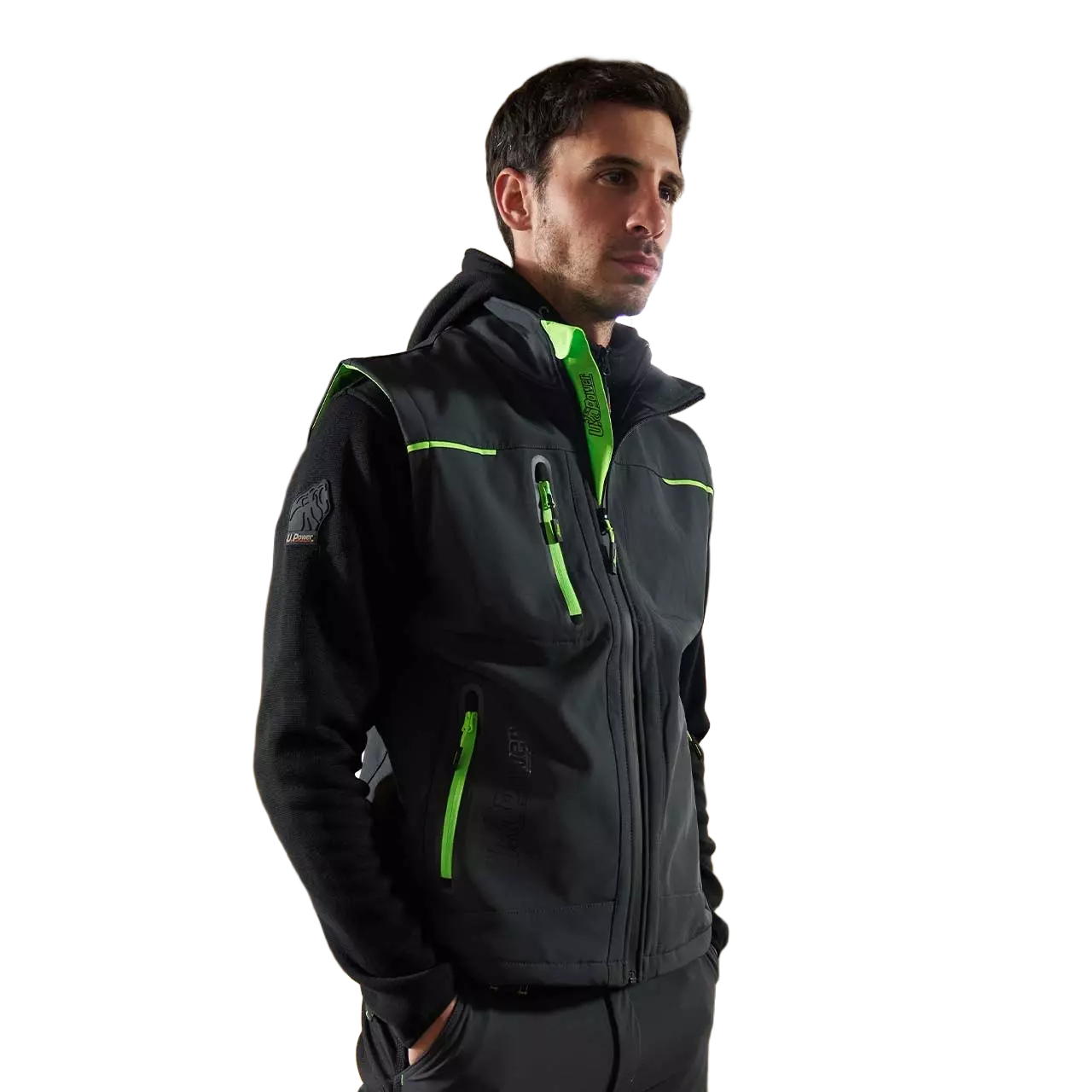 U-Power FU187RL, Space Asphalt Grey/Green Soft Shell, image 7