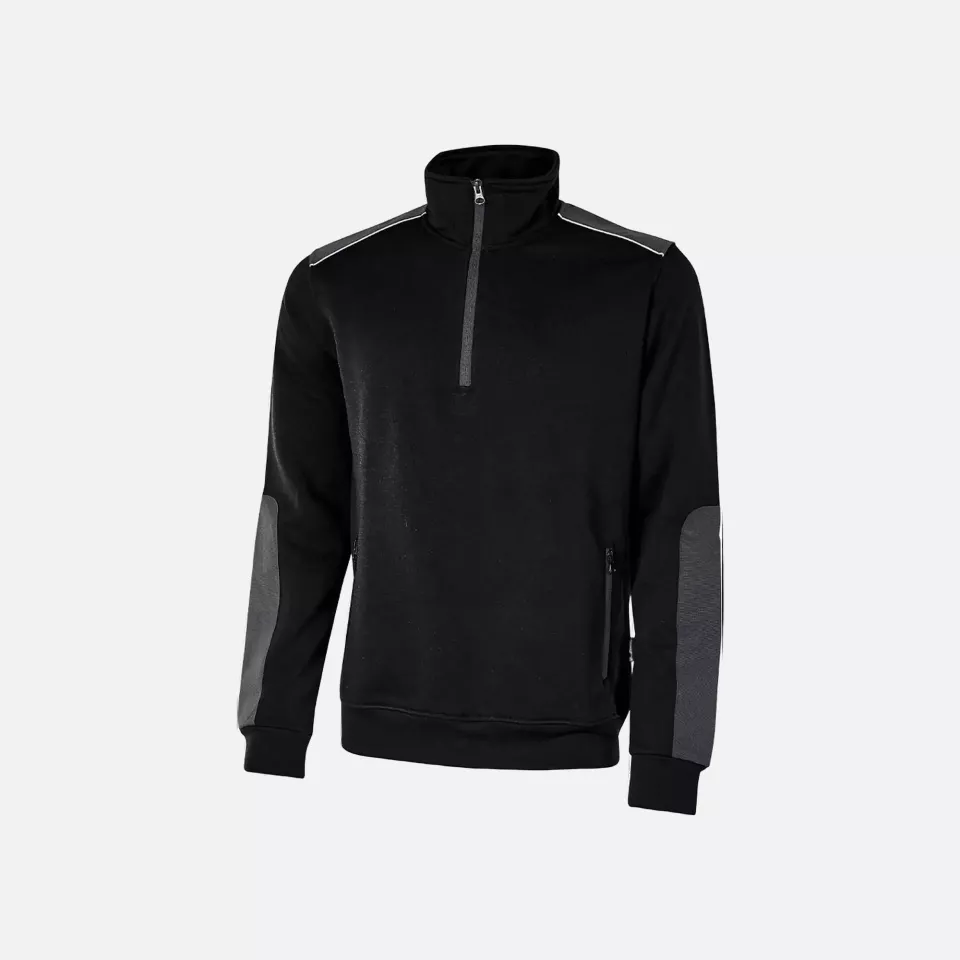 U-Power EY142BC, Cushy Black Carbon Sweatshirt, image 1, gallery thumbnail