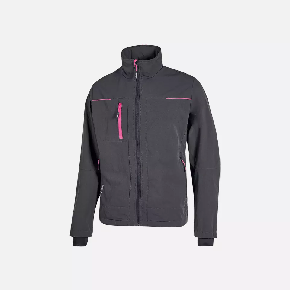 U-Power PE178GF, Pluton Lady Grey Fucsia Stretch Jacke, image 1, gallery thumbnail