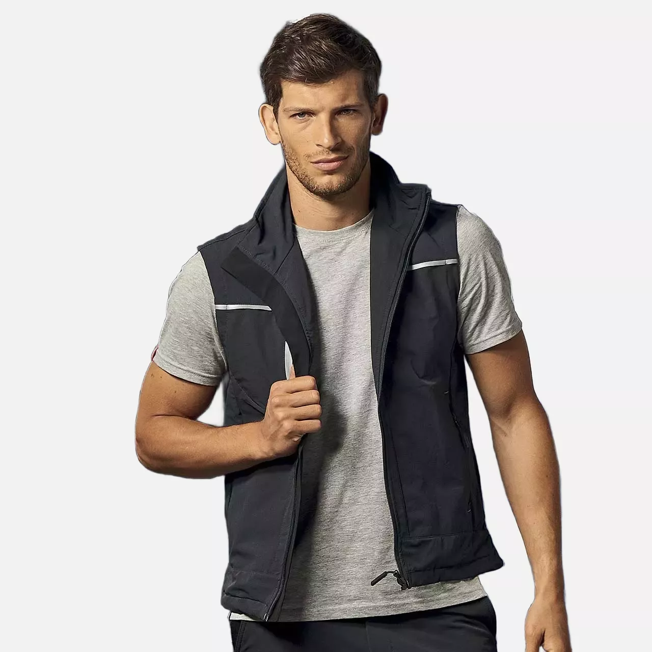 U-Power PE181AG, Saturn Asphalt Grey Work Vest, image 4