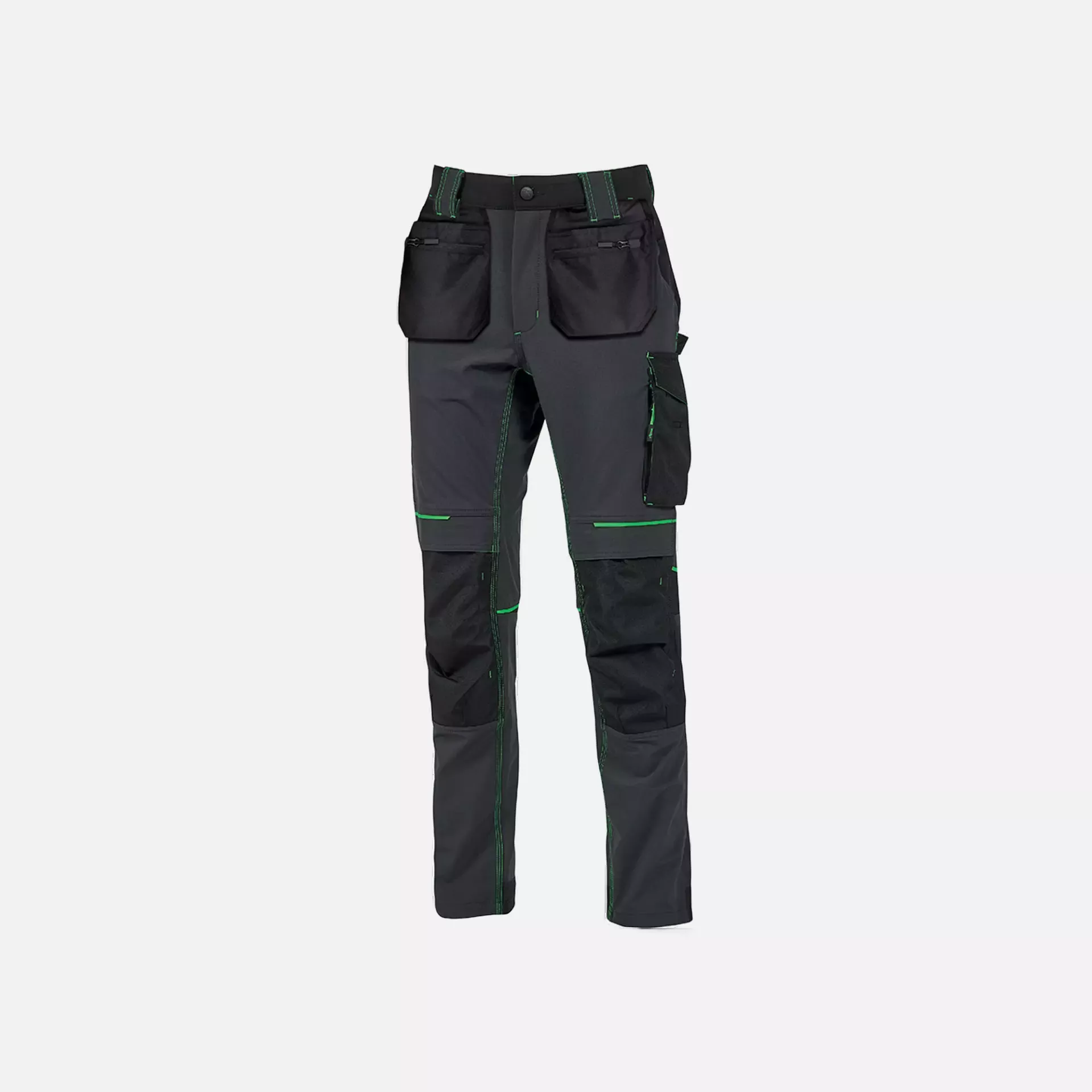 U-Power PE251RL, Atom Fly Short Asphalt Grey/Green Trousers, image 1
