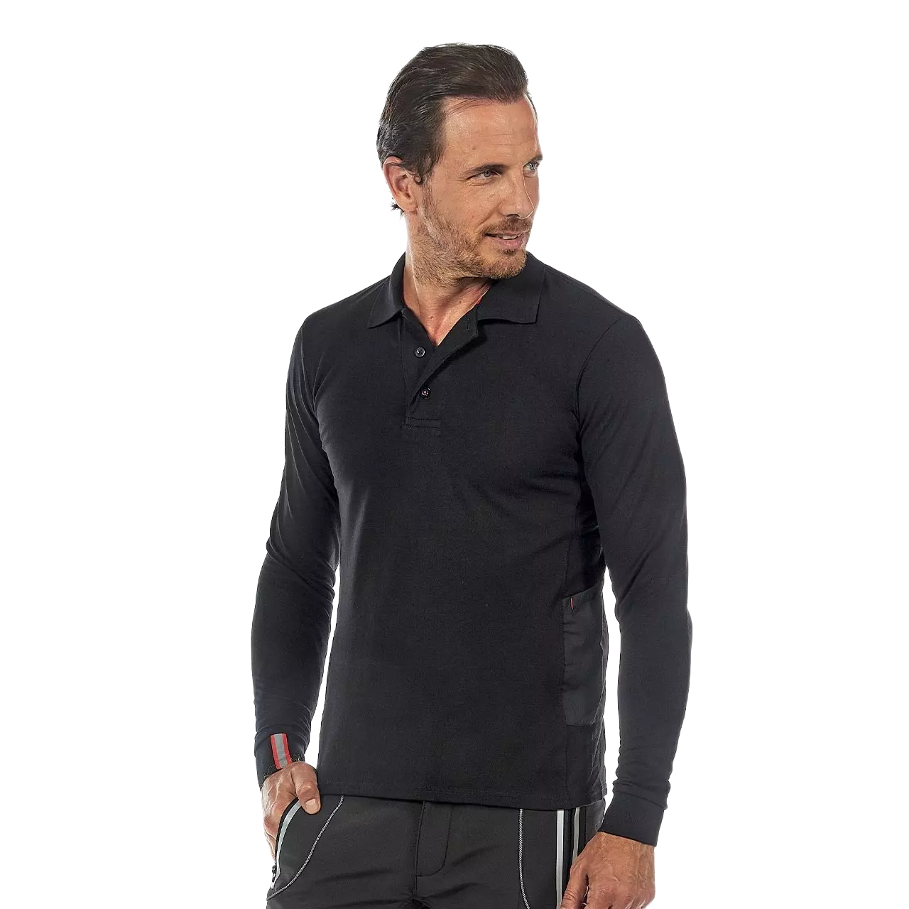 U-Power EY144BC, Live Black Carbon Polo Shirt, image 2