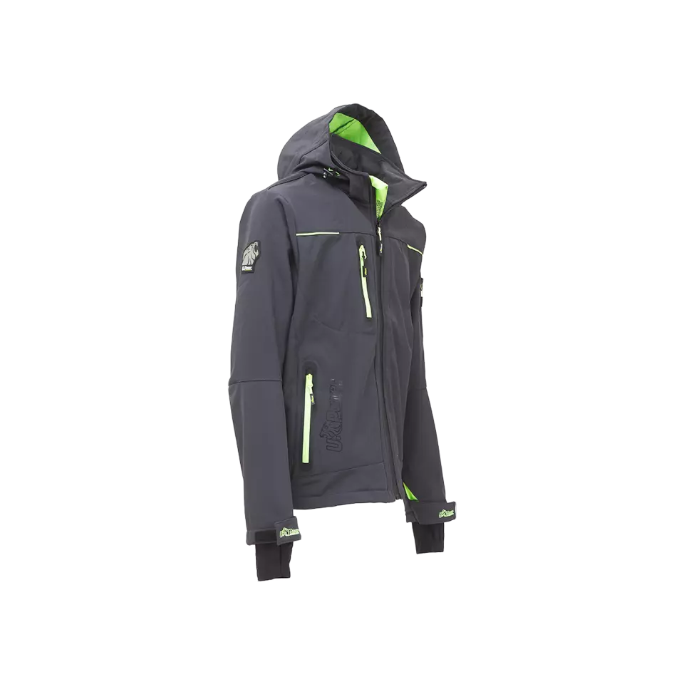 U-Power FU187RL, Space Asphalt Grey/Green Soft Shell, image 6, gallery thumbnail