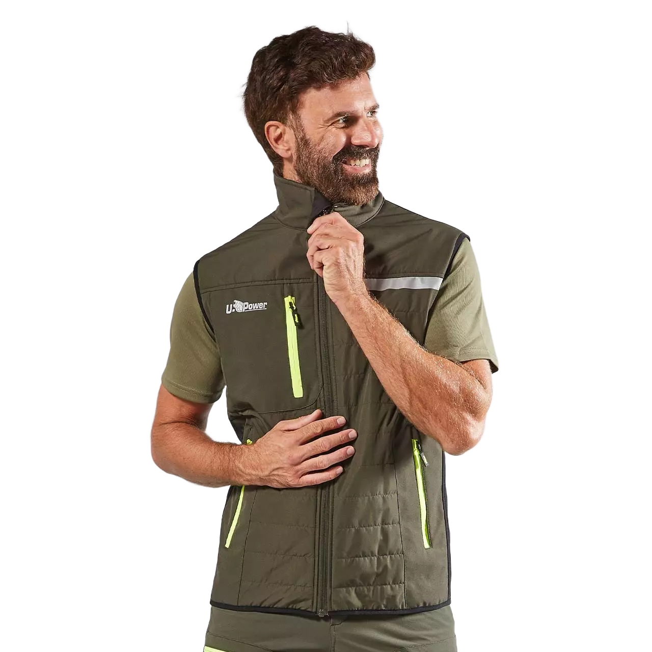 U-Power FU278DG, Wall Dark Green Arbeitsweste, image 3