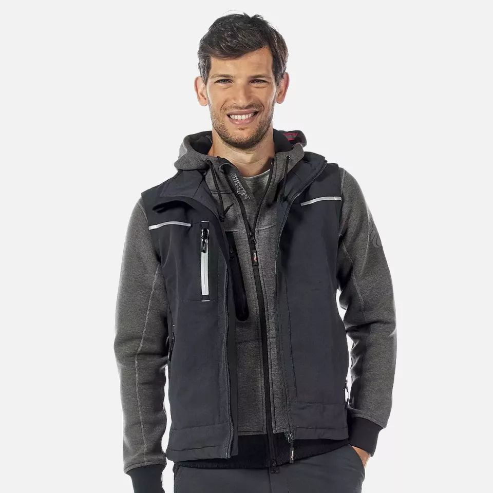 U-Power PE181AG, Saturn Asphalt Grey Work Vest, image 3, gallery thumbnail