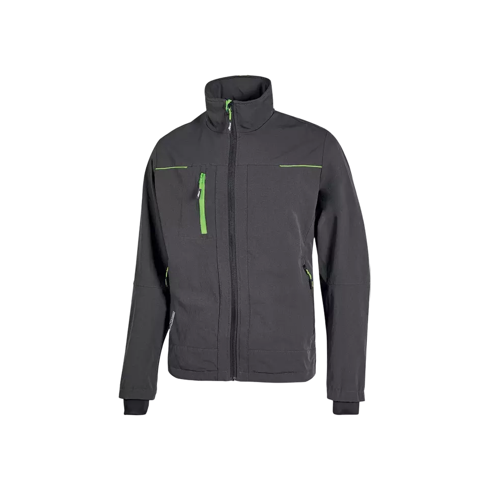 U-Power PE178RL, Pluton Asphalt Grey/Green Stretch Jacke, image 1, gallery thumbnail