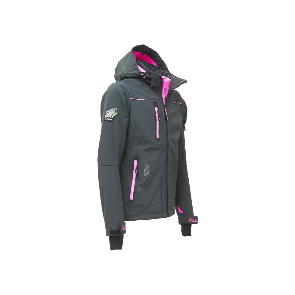 U-Power FU187GF, Space Lady Grey Fucsia Soft Shell, image 5, gallery thumbnail