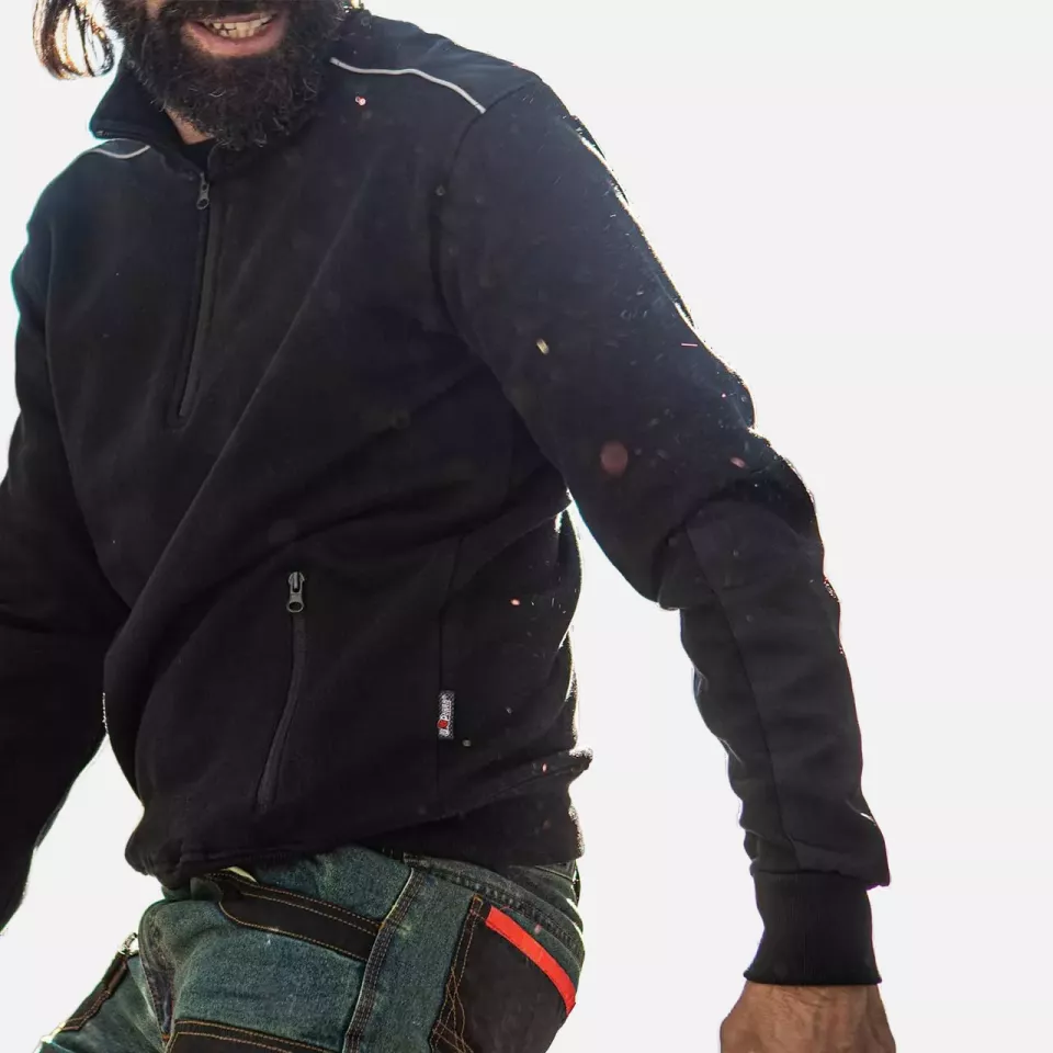 U-Power EY142BC, Cushy Black Carbon Sweatshirt, image 7, gallery thumbnail