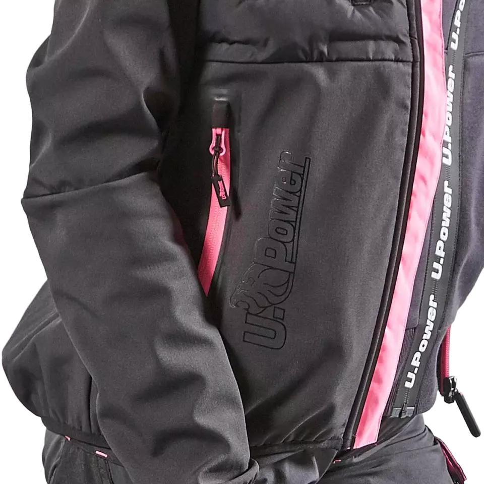 U-Power FU213GF, Spock Lady Grey Fucsia Soft Shell, image 7, gallery thumbnail