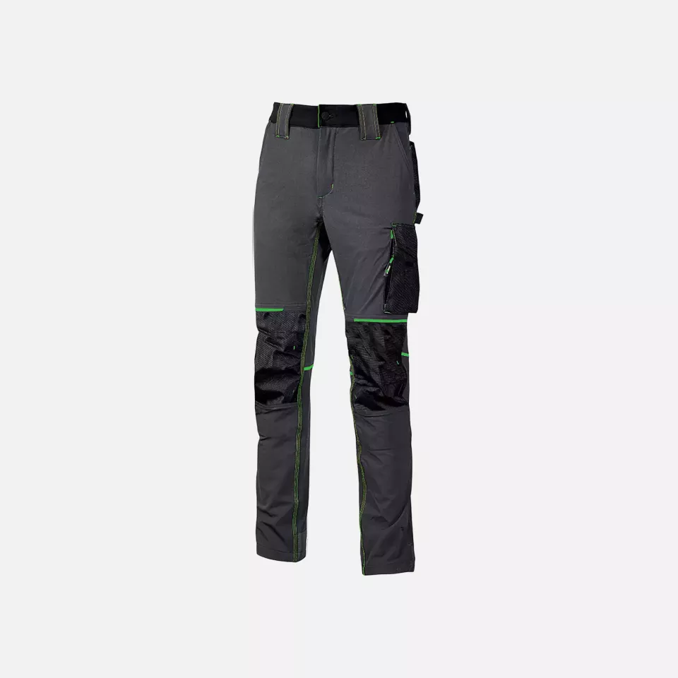 U-Power PE236RL, Atom Short Asphalt Grey/Green Trousers, image 1, gallery thumbnail