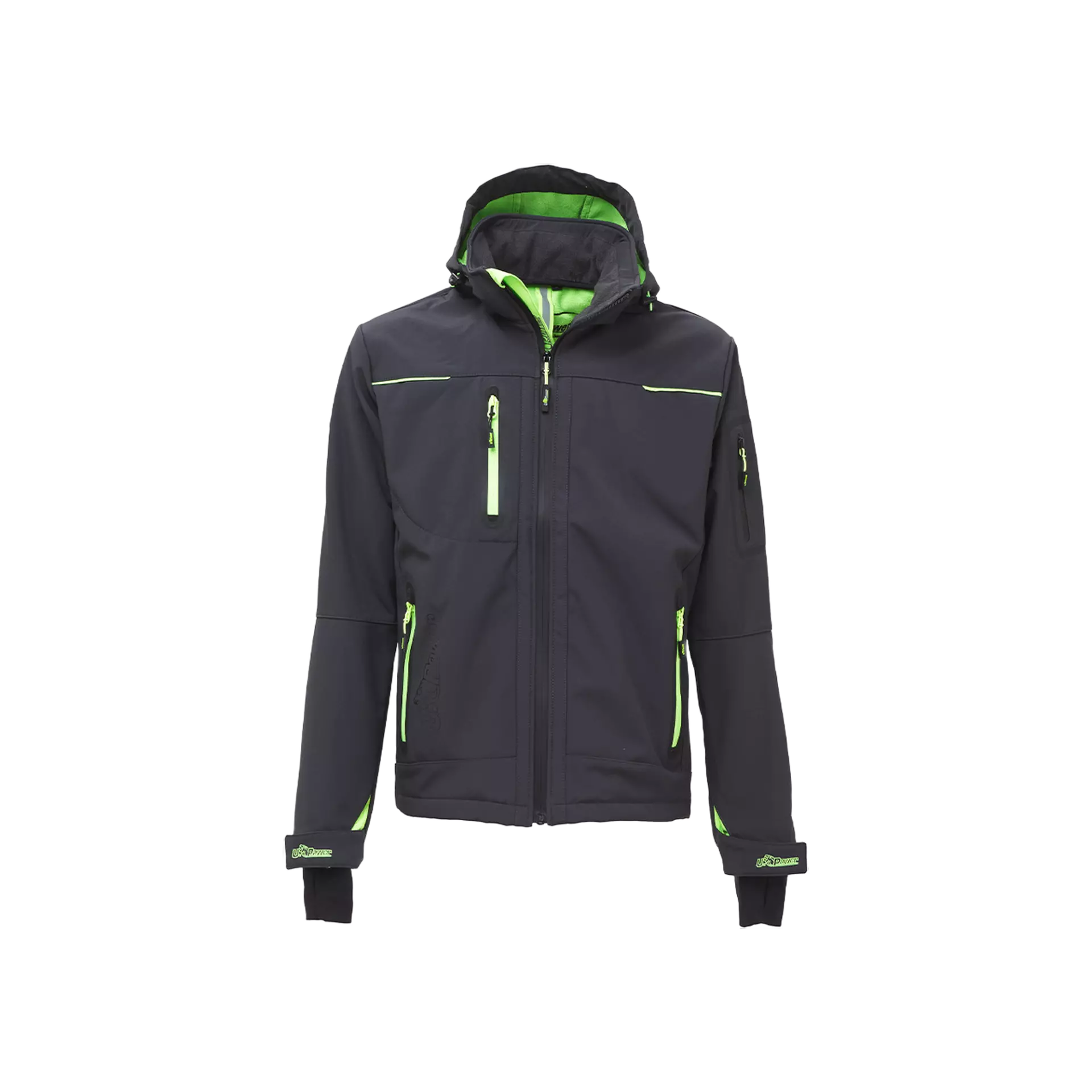 U-Power FU187RL, Space Asphalt Grey/Green Soft Shell, image 2