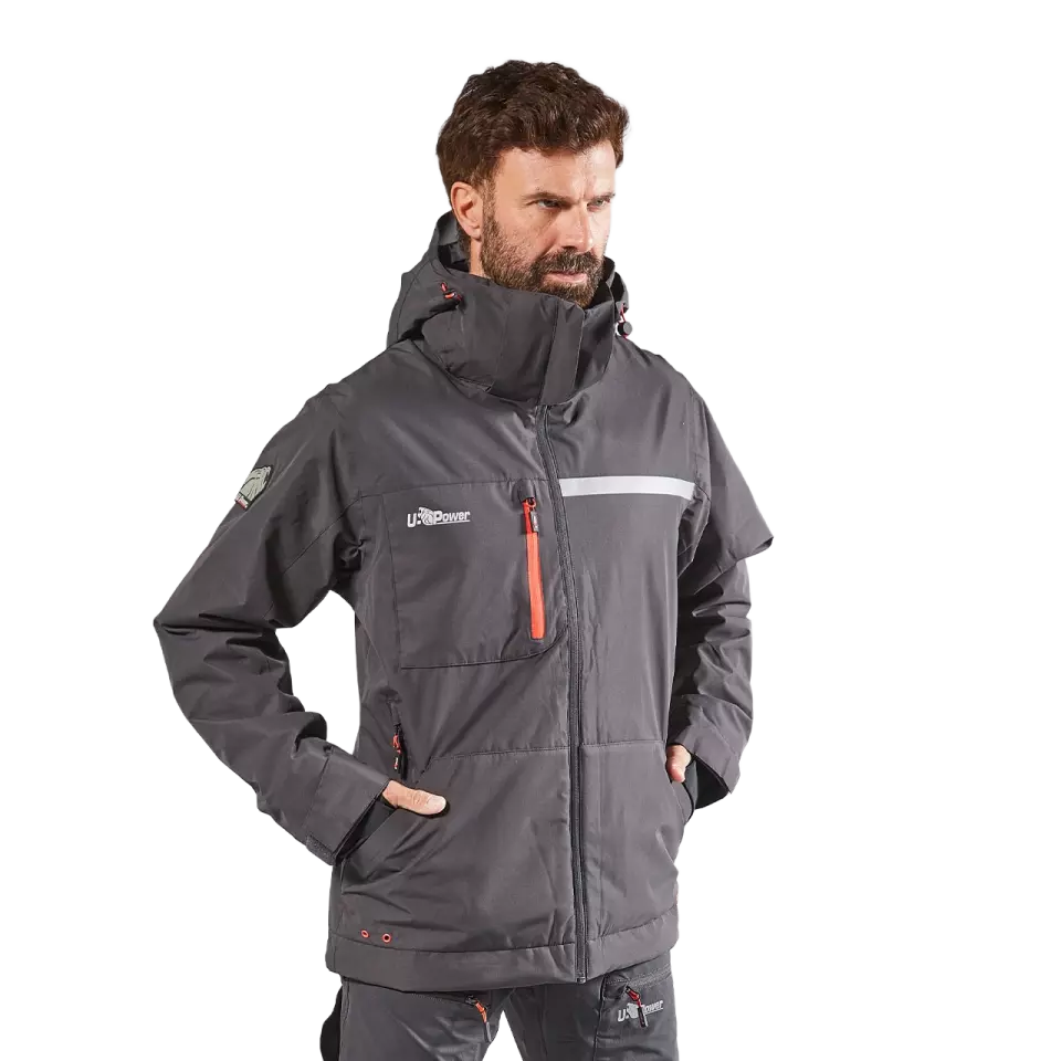 U-Power FU255AG, Wink Asphalt Grey Work Jacket, image 2, gallery thumbnail