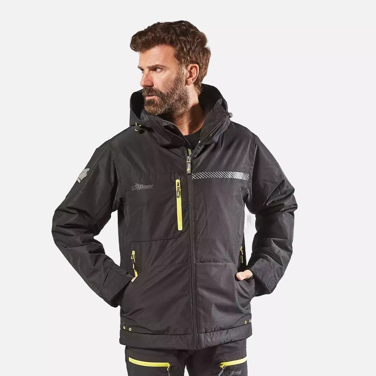 U-Power FU255BC, Wink Black Carbon Work Jacket, image 6