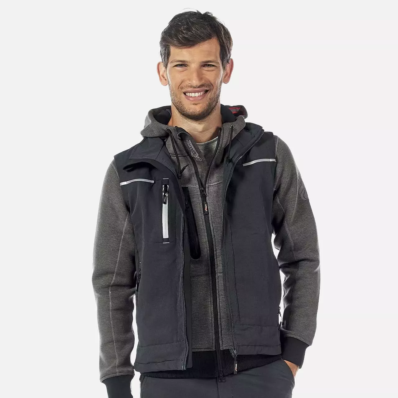 U-Power PE181AG, Saturn Asphalt Grey Work Vest, image 3