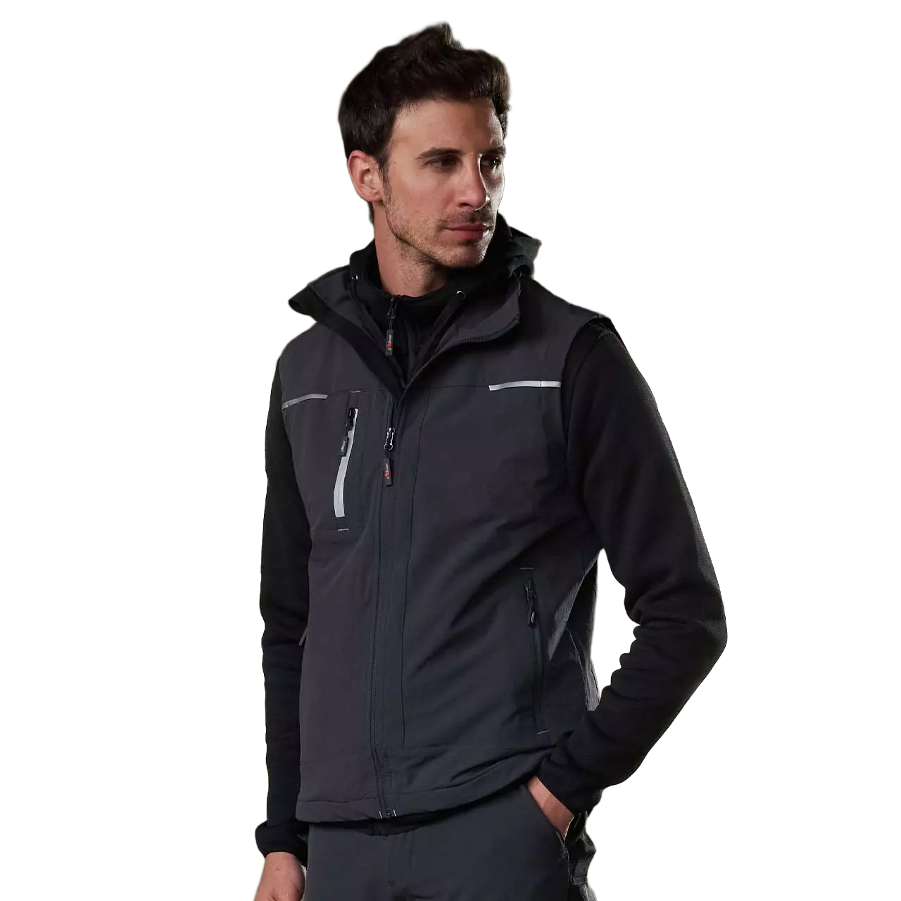 U-Power FU188AG, Universe Asphalt Grey Work Vest, image 2