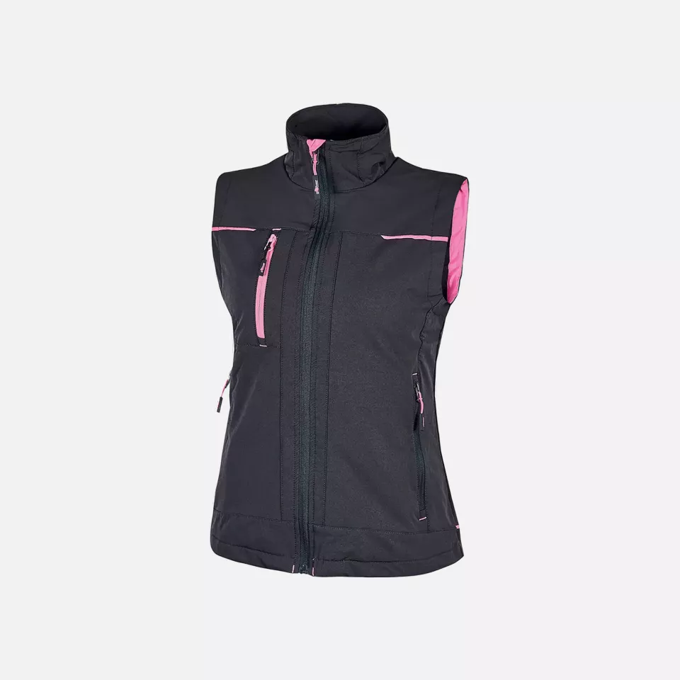 U-Power PE181GF, Saturn Lady Grey Fucsia Work Vest, image 1, gallery thumbnail