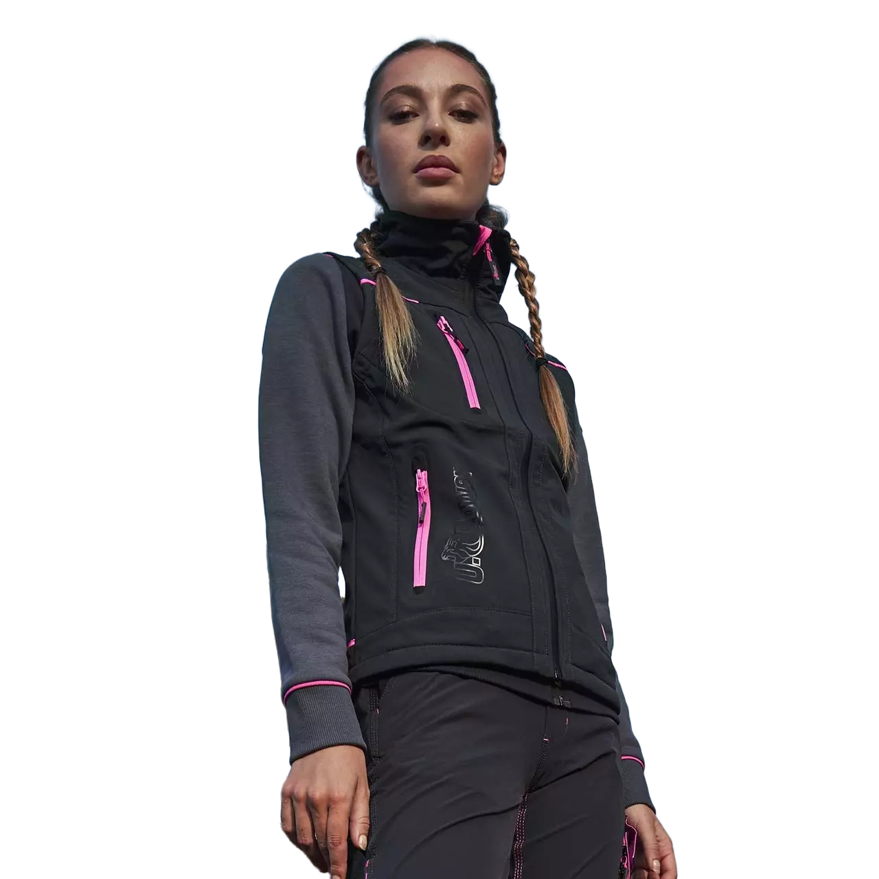 U-Power FU188GF, Universe Lady Grey Fucsia Work Vest, image 8