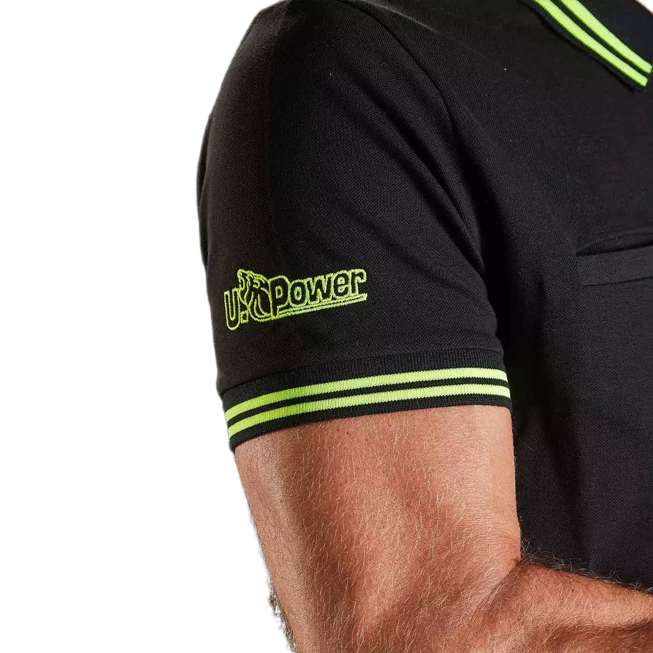 U-Power EY264BC, Way Black Carbon Polo, image 6