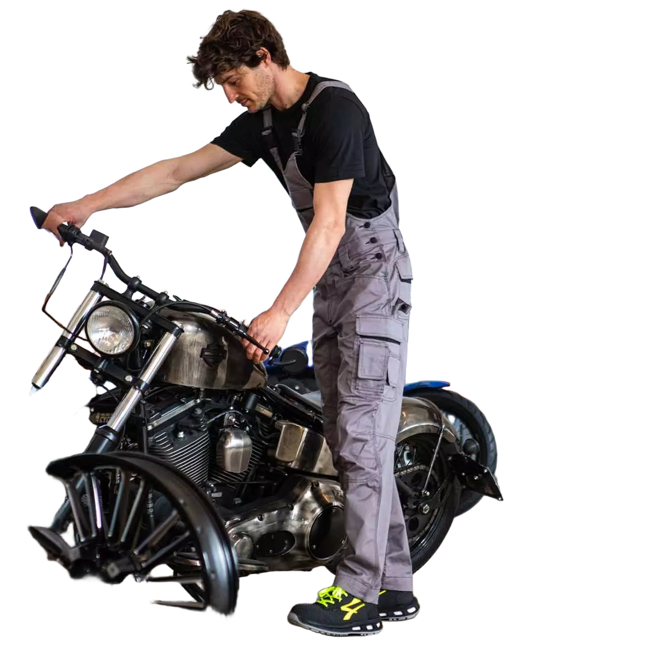 U-Power HY020SG, Joke Stone Grey Bib Overall, image 2