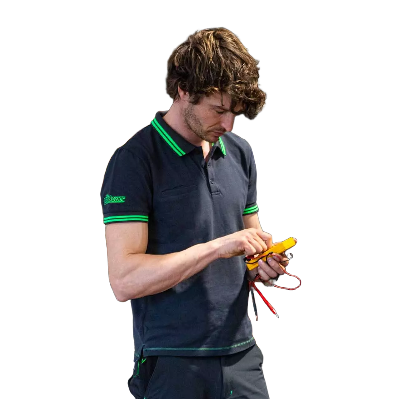 U-Power EY264RL, Way Asphalt Grey/Green Polo, image 2