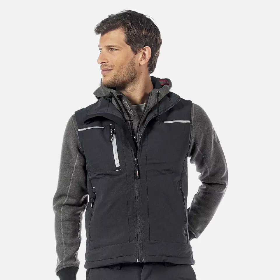 U-Power PE181AG, Saturn Asphalt Grey Work Vest, image 2, gallery thumbnail
