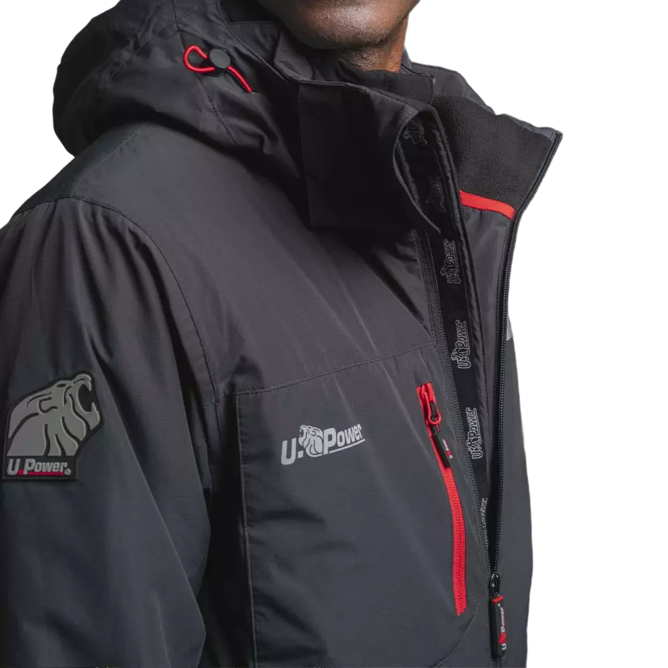 U-Power FU255AG, Wink Asphalt Grey Work Jacket, image 7, gallery thumbnail