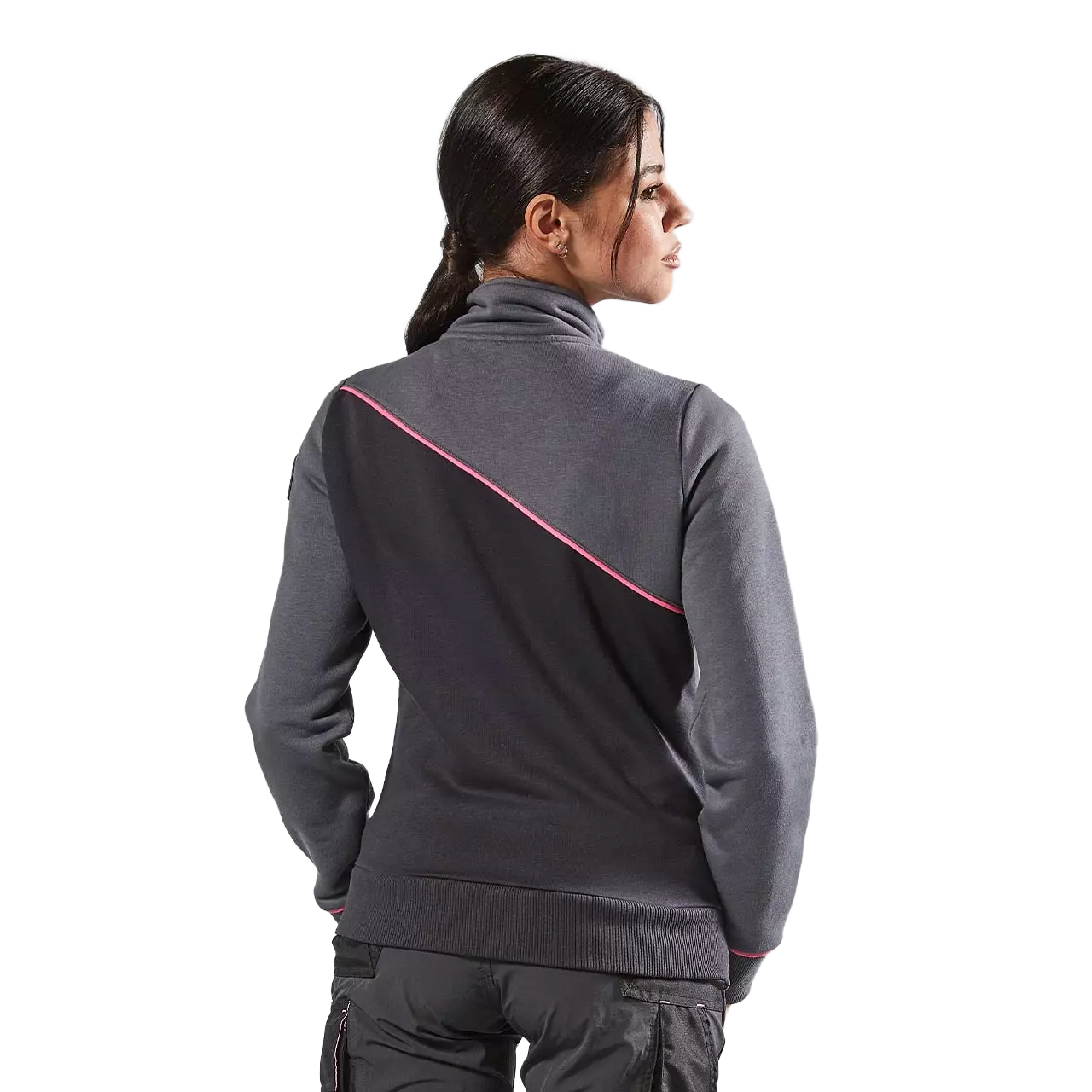 U-Power EY243GF, Uranus Lady Grey Fucsia Sweatshirt Jacket, image 4