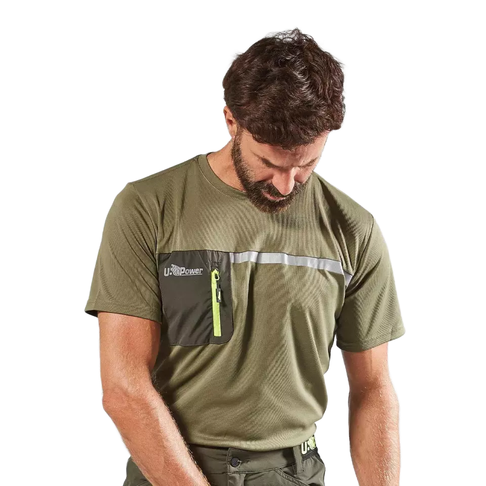 U-Power FU248BO, Christal Burnt Olive T-Shirt, image 3, gallery thumbnail