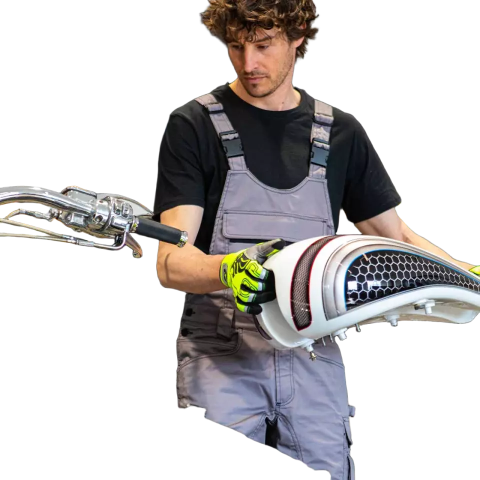 U-Power HY020SG, Joke Stone Grey Bib Overall, image 5, gallery thumbnail